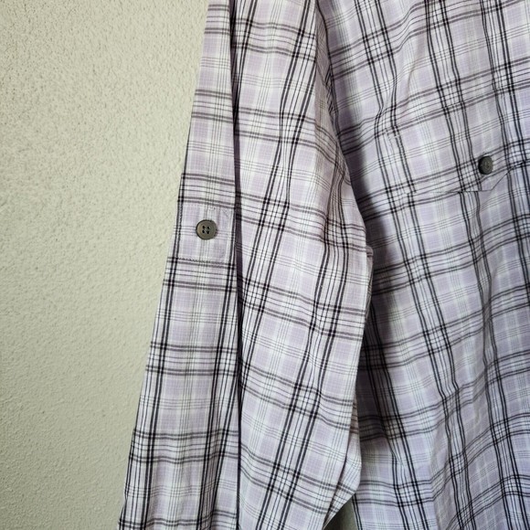 Express Longsleeve Roll Tab Sleeve Button Up Plaid Shirt‎ Mens Size XL - Picture 6 of 6